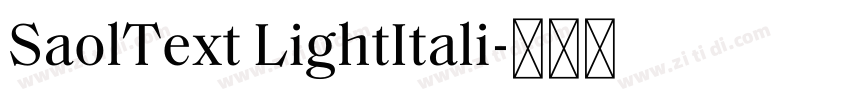 SaolText LightItali字体转换